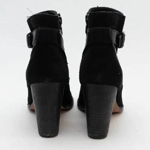 Cole Haan  Black‎ Suede Ankle Boots With Buckle Detail Size 6.5