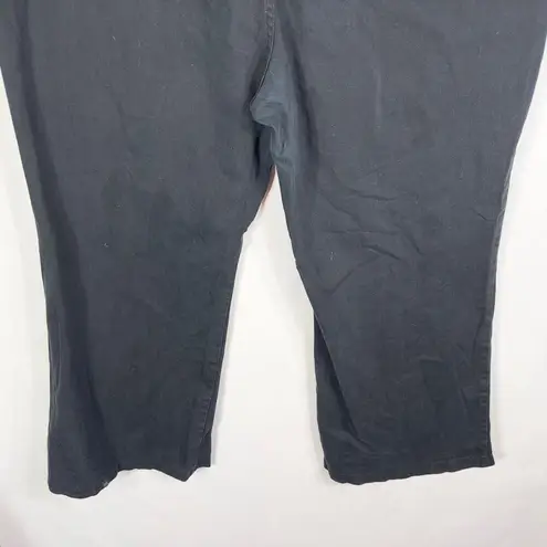 Zana Di Plus Size 30 Jeans Black Wide Leg Flare High Rise Short Inseam Denim 106