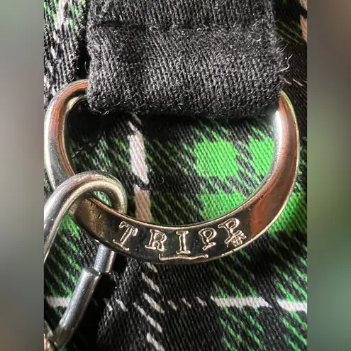 Tripp NYC Mini Plaid Skirt Vintage XL Chains Stretch Punk School Girl Halloween