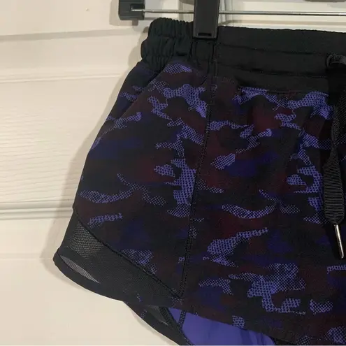 Lululemon  Hotty Hot Shorts 2.5” Mini Hounds Camo- Rare Purple Blue Camo- Size 6