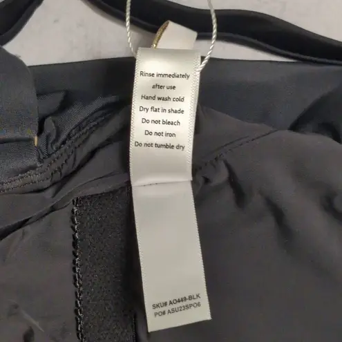 ANDIE NWT Mindy X Marco Black V-Neck Adjustable Straps One Piece Swimsuit MT