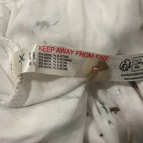 Anthropologie  Briar Piped Pajama Set Ice Skaters Art Emily Isabella XL