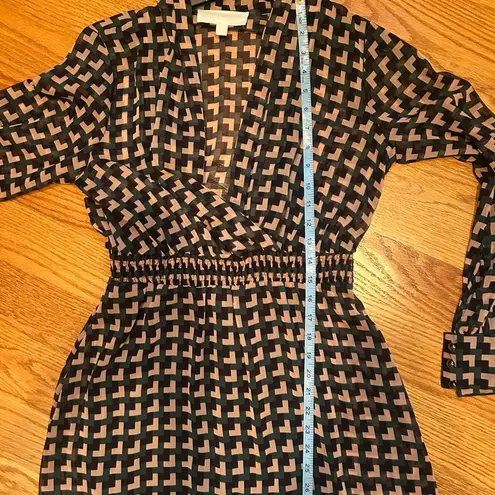 Chic Geometric Patterned Dress Black
