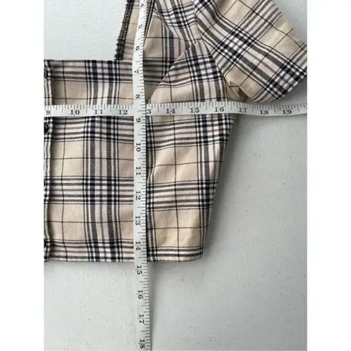 Urban Renewal 1652 Remnants Femme Plaid Cropped Top Size Small