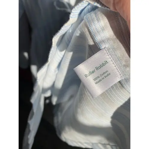 Roller Rabbit Striped Open Blue Tunic Mini Dress Medium Preppy Scandigirl Beach