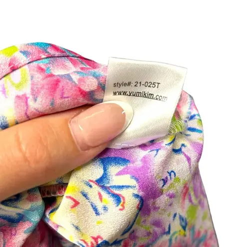 Yumi Kim Lilly Ribbon Top in Pink Floral Print Blouse Size XS