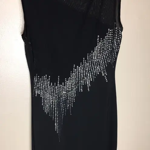 Morgan & Co . black and silver dress size 7/8 sparkly prom dress long m…​
