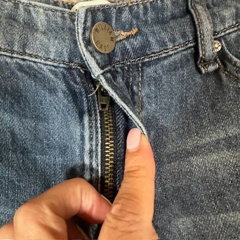 William Rast Blue Ripped Distressed Fringe Cut Of Denim Jean Shorts Junior Sz 27