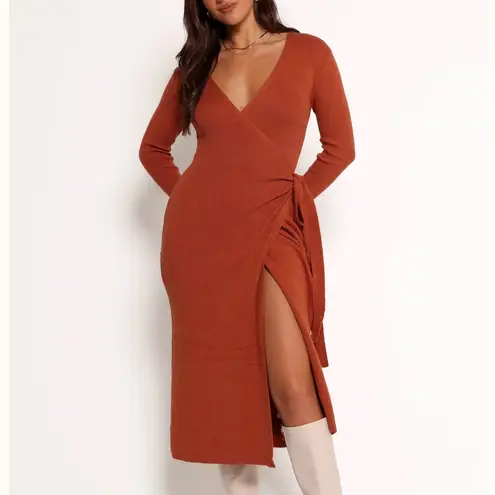 Petal and Pup NWT Elegant Rust Wrap Dress