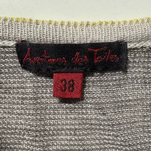 Aventures des Toiles Gray Knit Dress Size 38 Black