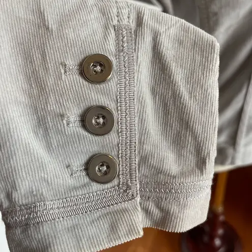 White House | Black Market  gray corduroy & Satin trim blazer Size 6