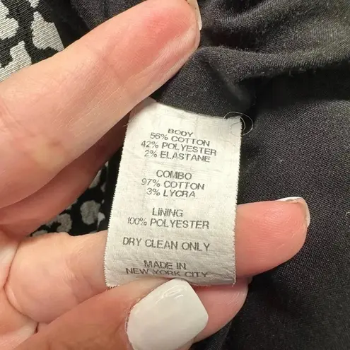 Hunter Bell Casper Black & White Button Closure Blazer Jacket Size 8 Medium M