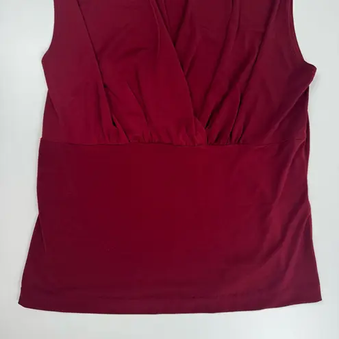 Vintage 90s Y2K JKLA California Wrap Draped Neck Top USA Made Sz L Grunge Goth Red Size L