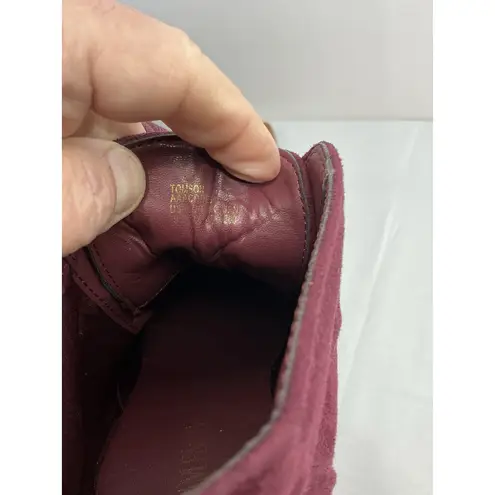 Dream Paris Womans Dream Pairs Tomson Bootie 9 Maroon Lace Up Wedge Heel