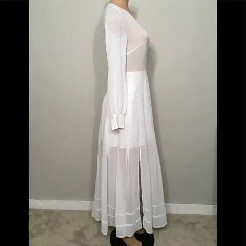Beach Wedding!! Sheer split skirt dress. NWOT White Size undefined