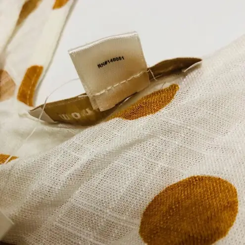 Monteau Women's  White and Yellow Polka Dot Linen Blend Jumpsuit Size S‎ thumbnail 7