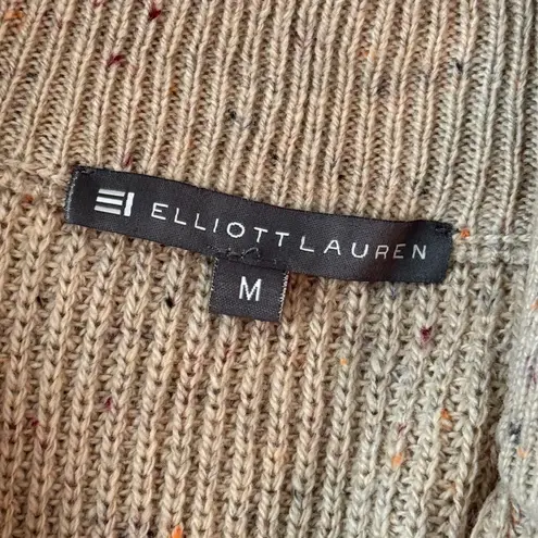 Elliott Lauren Quarter Zip Sweater Tan Size M