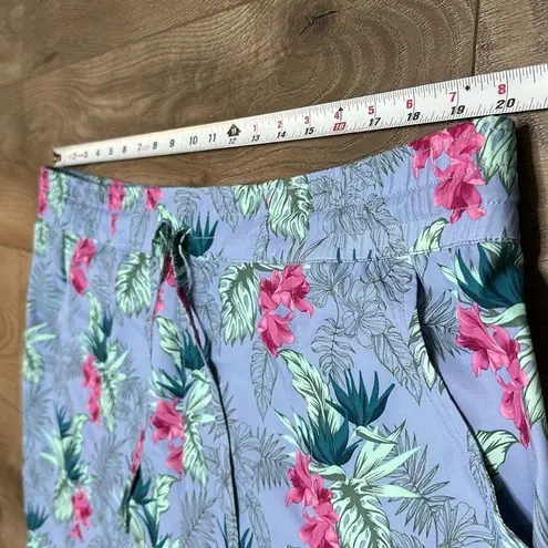 Duluth Pier Genius Blue Floral Active Hiking Swim Coverup Skirt Size XXL