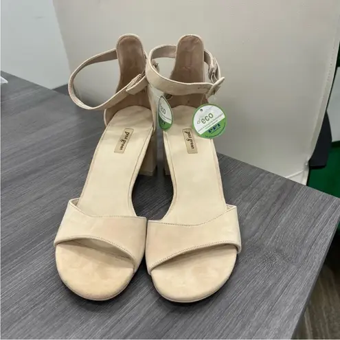  Beige Ankle Strap Heels - Size 5.5 (Paul green size 3)