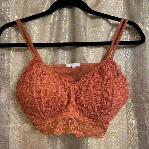 Maurice's Maurice’s Burnt Orange Vintage Lace Bralette, Large