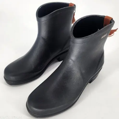 Aigle MS Juliette Bot Short Rain Boots Black Rubber Women’s EU 37 / US 6.5–7
