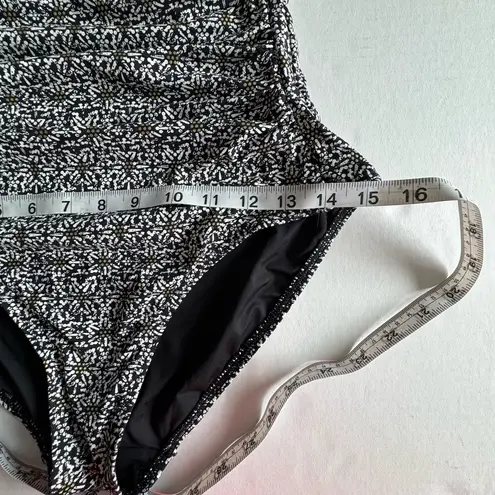 Niptuck Nautical Foil Joanne One piece swimsuit mutli fit cup size 8 Black