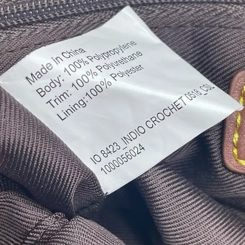 The Sak new ᯾ Indio Small Crochet Tote Handbag Bag ᯾ Urban Static Charcoal Knit