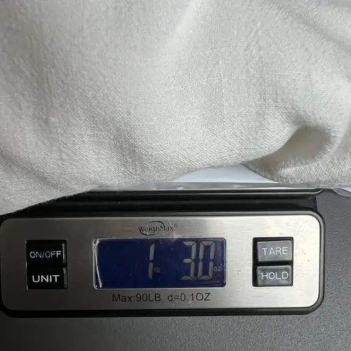 Treasure & Bond Linen Blend Double Breasted White Beach Blazer Womens Medium