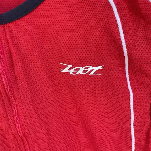 Zoot Cycling Jersey XL Red Sleeveless 1/2 Zip pockets Cyclist Summer Gear EUC