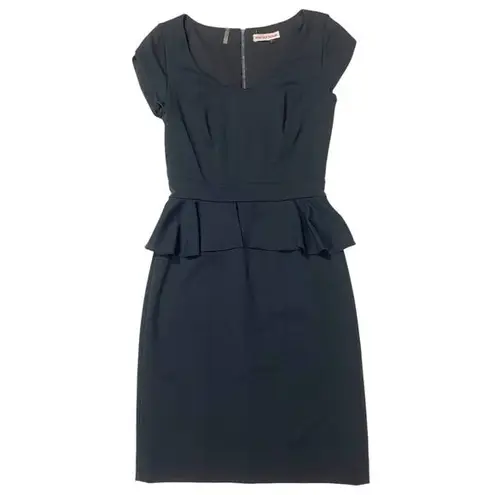 Rebecca Taylor  Peplum Sheath Dress - Black - 4