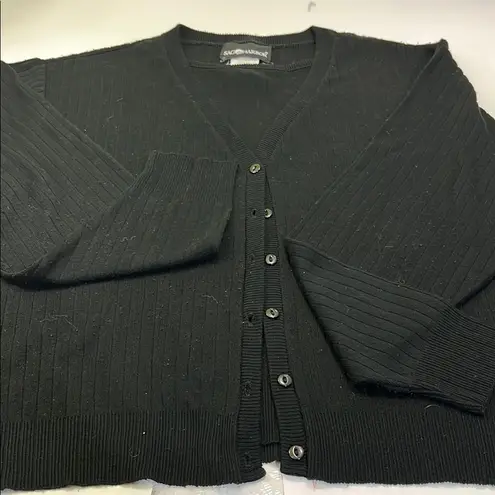 Sandro Black Ribbed Men's Sweater Size XL