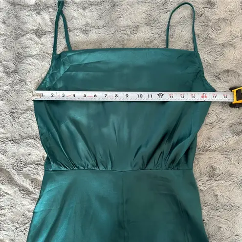 Guess New NWT  Louma Romper Dark Jade Green Silky Sleeveless Size Medium