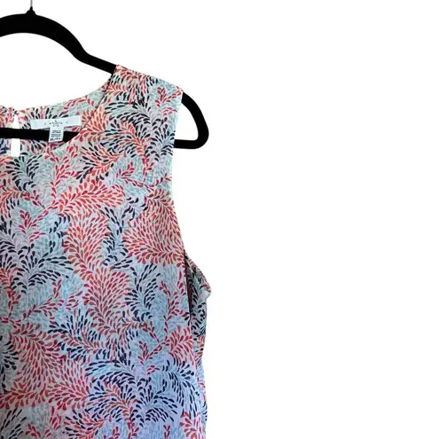 Fever Tunic Top Womens XL Multicolor Print Artsy Sleeveless Blouse