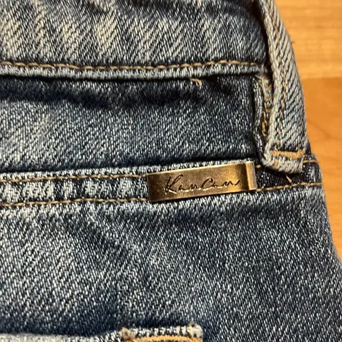 KanCan Button up cutoff distressed jeans shorts