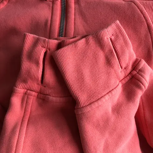 Lululemon Scuba Oversized Half-Zip Hoodie Raspberry Cream M/L 🍋