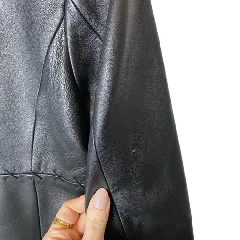 Caslon Vintage Leather Jacket Black