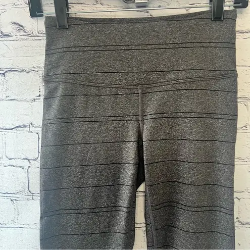 prAna  NWT Women’s Transform 7/8 Leggings Gray with Black Stripes Size XS