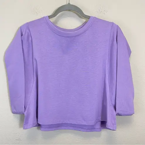 Endless Rose  Drop Shoulder Crop Top Lilac Size M