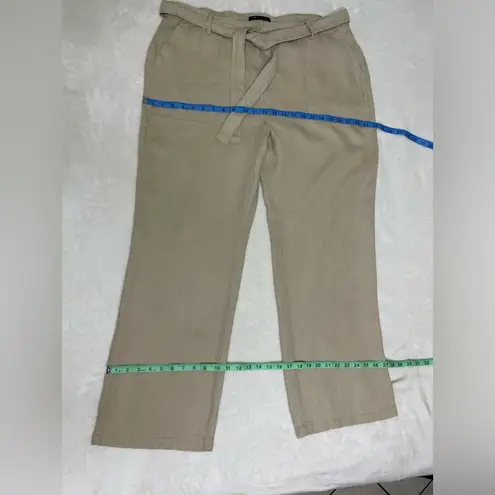 MYS collection 100% line Tan Straight Leg Pants with Lightweight Fabric Size 18