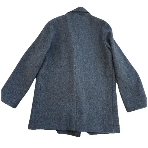 Marvin Richards Pea Coat Double Breasted Gray Wool Blend USA vintage Size 14