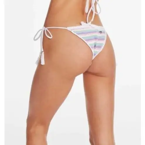 Capittana Women’s Trinidad Swim Bikini Bottoms Crocheted Rainbow Handmade S NWT