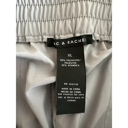Zac & Rachel Light Gray Cropped Elastic Waist Dress Trousers Back Pockets XL
