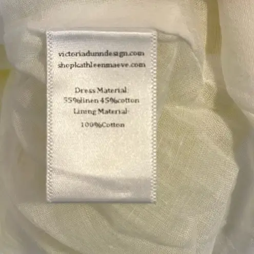 NWT Kathleen Maeve X Victoria Dunn Women Sundress Smocked Top Beachy Lemons sz L Yellow Size L