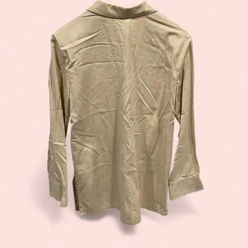 Villager Vintage 90’s tan safari button front shacket pockets twill