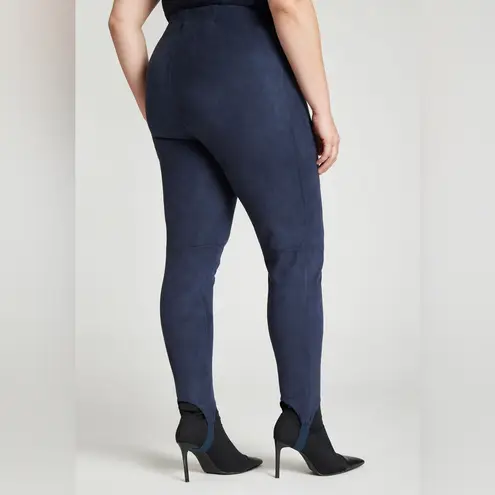 Eloquii BARKWOOD x Faux Suede Leggings With Stirrups Collegiate Blue Size 14 NWT