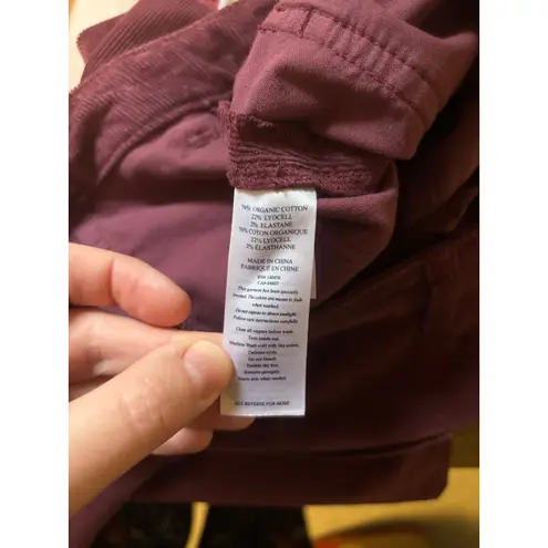 Faherty Women's Stretch Cord Wide Leg Pant Burgundy Corduroy Size 26 Boho - Image 11