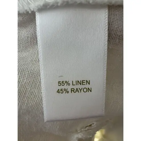 House of Harlow medium linen blend wide leg pants Off White / Cream / Ivory