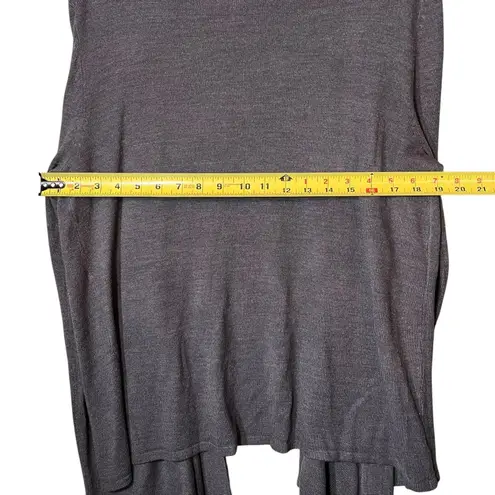 White Stag Cardigan Sweater Womens XL Gray Open Front Drape Hem Long Sleeve