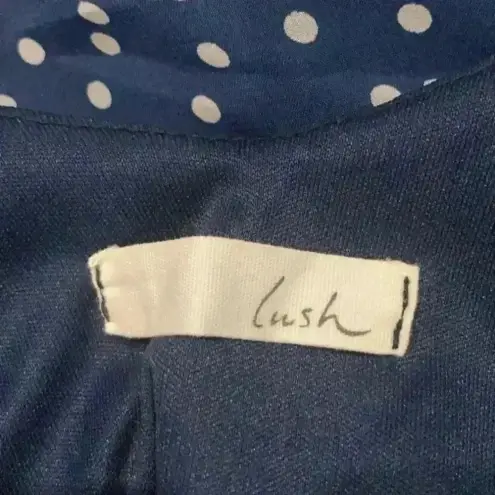 Lush Clothing Lush blue and white polka dot dress