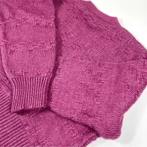 Topshop  ASOS Basket Weave Stitch Cardigan Bright Pink XS NEW